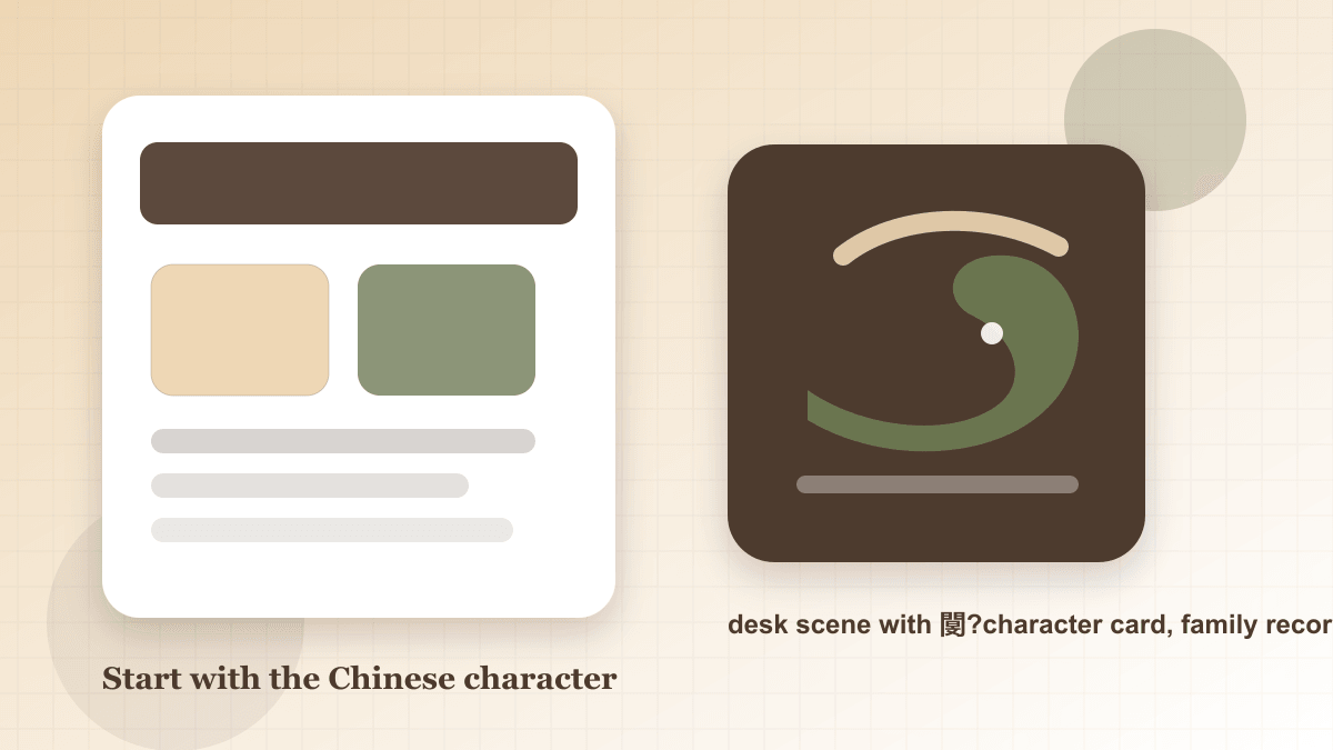 Li surname meaning character card and family record