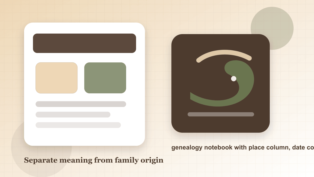 Li surname meaning genealogy source check notebook