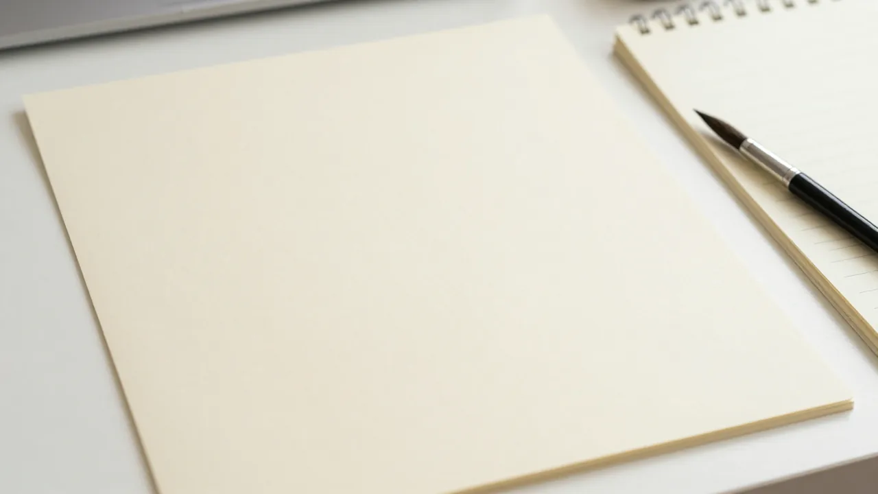 blank cream sheets, ink brush, family notebook for family name in chinese